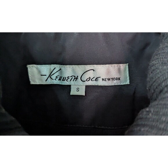 KENNETH COLE New York G3 GIII Black Inspector Rain Coat Women's Size Small (A31) - Picture 3 of 6